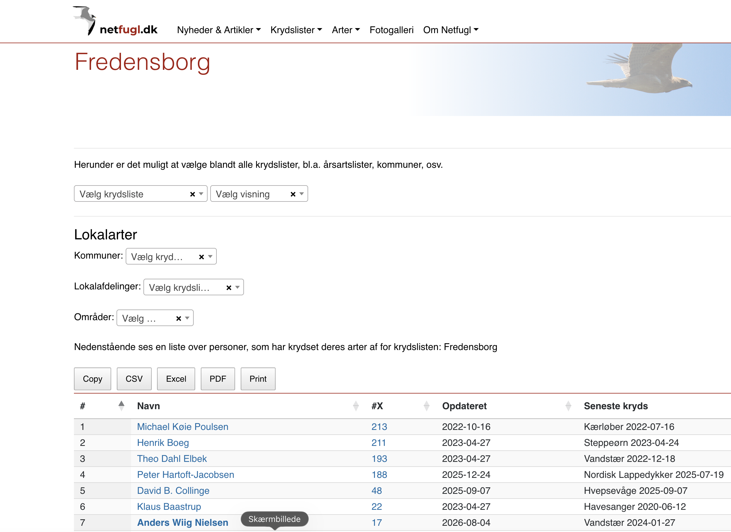 Krydslister, ny mulighed for automatisk opdatering